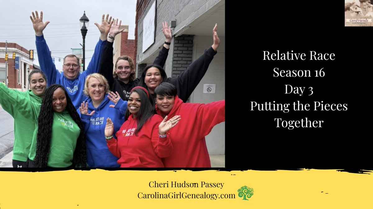 GenFriends <a href="/TNArchivist/">Melissa Barker</a>, <a href="/LauraLHedgecock/">Laua Hedgecock</a> @TFamilyTreeGirl &amp; I gather to discuss <a href="/RelativeRace/">Relative Race</a> Season 16, Day 3 &amp; the puzzle pieces coming together for the teams: some joyful, some devastating. bit.ly/4o81GG2 #RelativeRace #BYUtv #Genealogy #FamilyHistory #DNA #Adoption