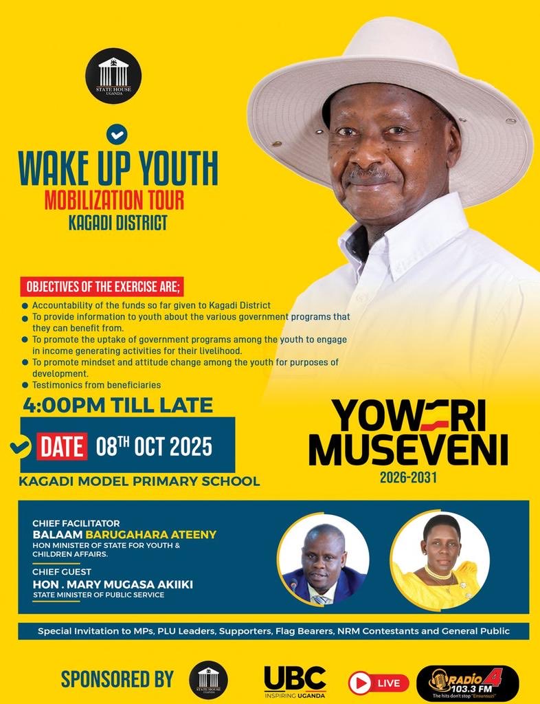 Hon. <a href="/BalaamBarugahar/">Barugahara Balaam Ateenyi.</a>, together with the Minister of State for Public Service <a href="/gracemarymugasa/">Grace Mary Mugasa</a>, is in Kagadi District to assess the impact of youth empowerment programs and engage district leaders in an accountability meeting. 

A public rally will be held later this evening.