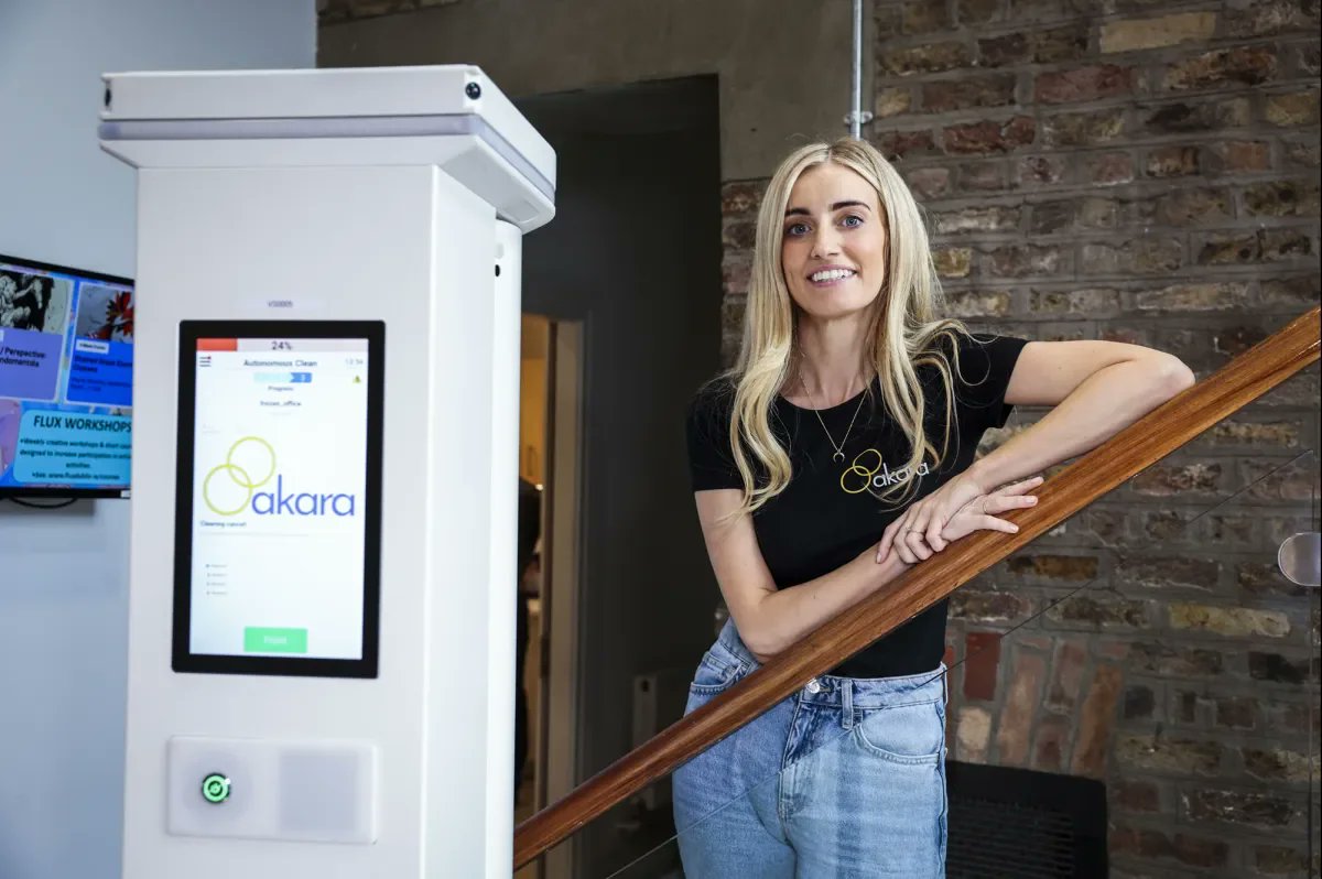 DCUEngineering's tweet image. From a @DCU #robotics summer camp to the cover of TIME💡#DCUEngineering alumna Niamh Donnelly is co-founder of Akara Robotics, building AI-powered robots to support healthcare, from social care bots to smart disinfection systems. Read her story: lnkd.in/gviF2dBd #DCUVoices
