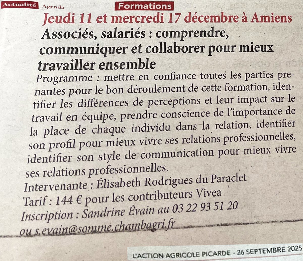 CfppaLeParaclet's tweet image. 📣Avis aux entreprises !  
👉Prochaine session de formation coaching pour associés, salariés. 
1 formation organisée par la Chambre d&apos;agriculture de la Somme, en partenariat avec le CFPPA du Paraclet, jeudi 11 &amp;amp; mercredi 17 décembre à Amiens. 
@Chambagri80_div 
A bon entendeur !