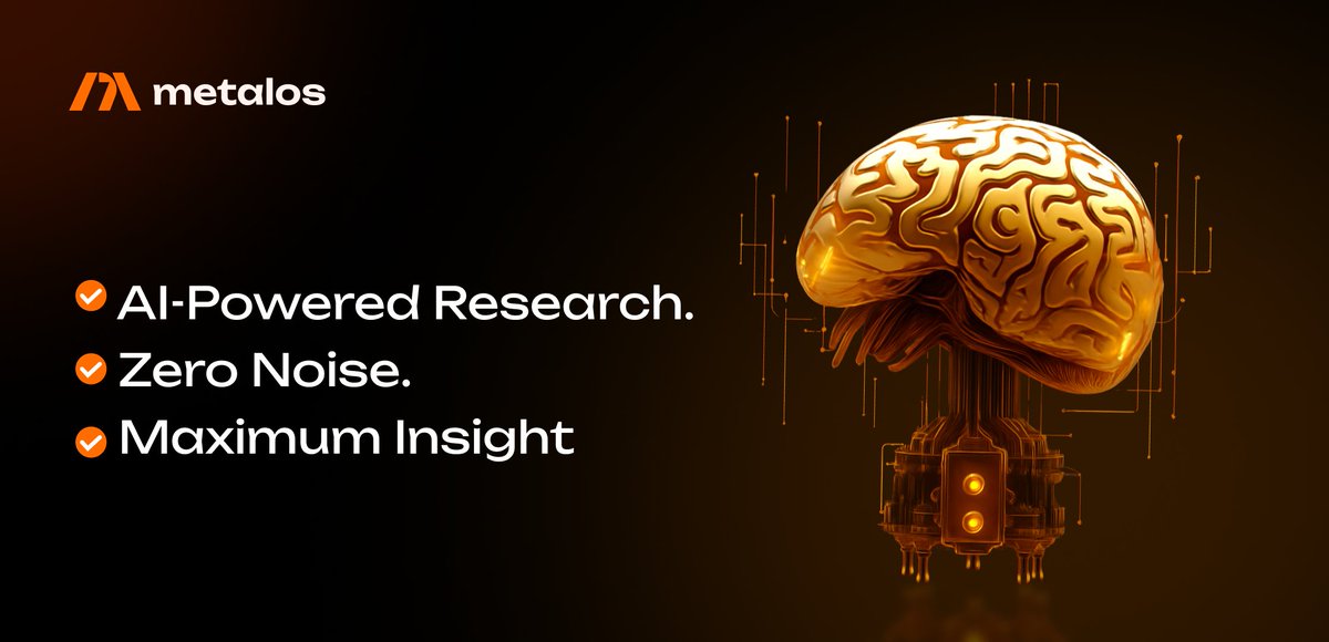 bit_explor30429's tweet image. Cut through the chaos of DeFi. 

Let Metalos turn endless data into clear, actionable insights, fast, precise, and noise-free.

Focus on what really matters: spotting opportunities and capturing alpha. 

#DeFi #CryptoInsights #AI #Blockchain #SmartTrading #Metalos