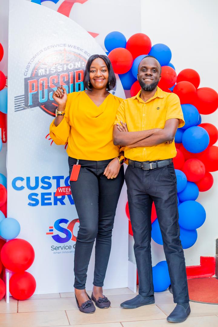 servicecopsug1's tweet photo. Day 2 of customer service week had us twinning in style at work because great service isn’t just about teamwork, it’s about matching energy and smiles too.
#ServiceCops #CustomerServiceWeek2025 #Innovation https://t.co/n1fevh9Guw
