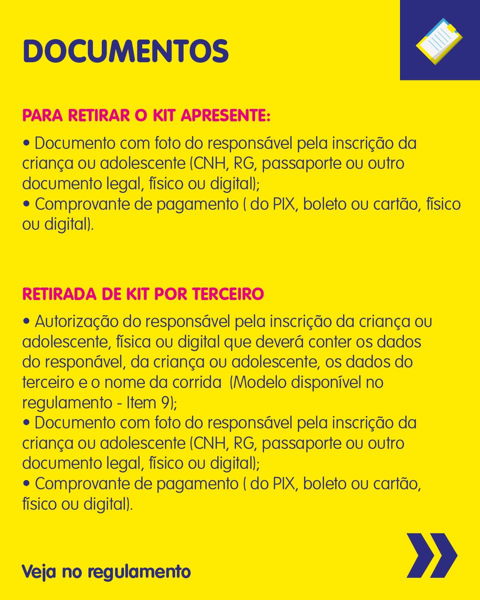 yescom's tweet image. corridacartoon.com

👧🏻🧒🏻Está chegando a hora de correr com a criançada!
 🛍️Prepare-se para retirar os kits dos atletas mirins e se divertir na Corrida Cartoon!