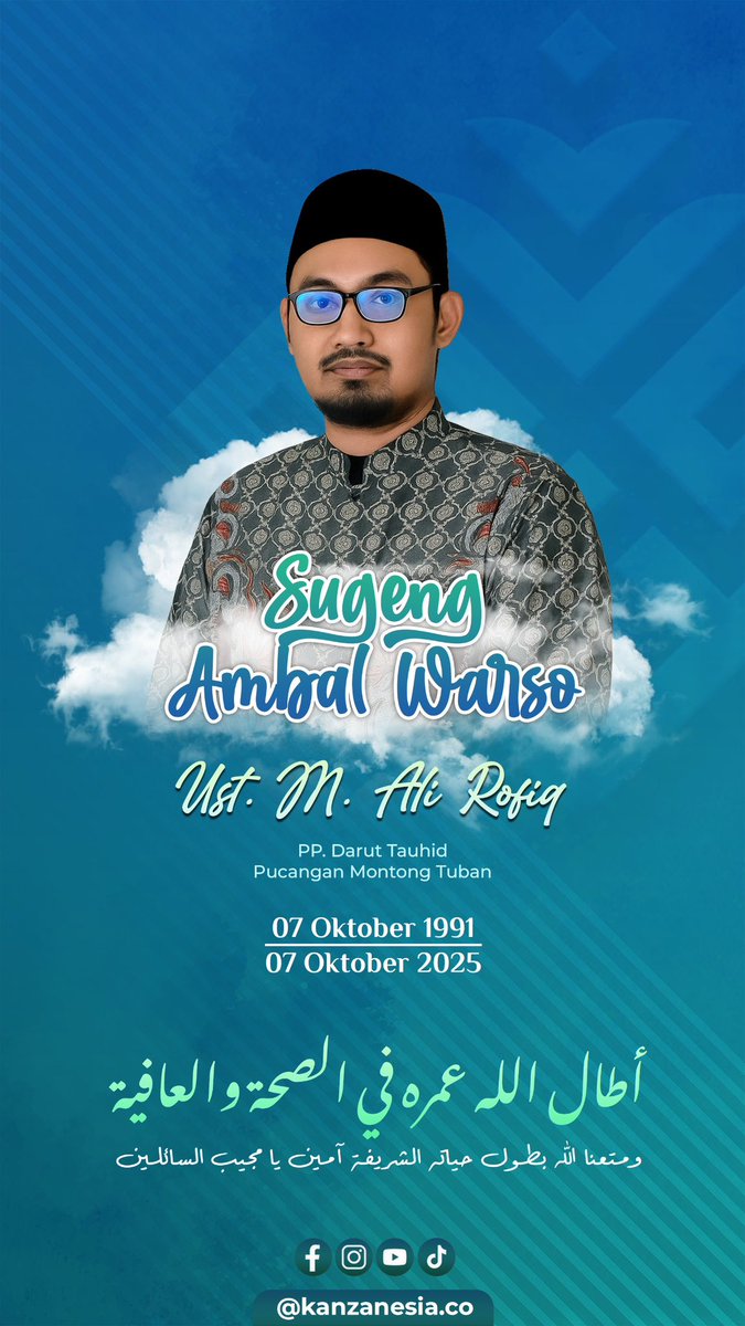 KanzaMGS's tweet photo. Mabruk Alfa Mabruk
Selamat Hari Milad
Ust. M. Ali Rofiq yang ke-34 💚 https://t.co/rcNWoADGlj