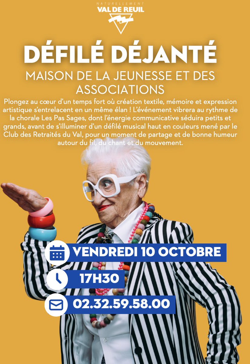 Défilé déjanté chez nous à Val-de-Reuil 
Le vendredi 10 octobre 2025 
À la MJA