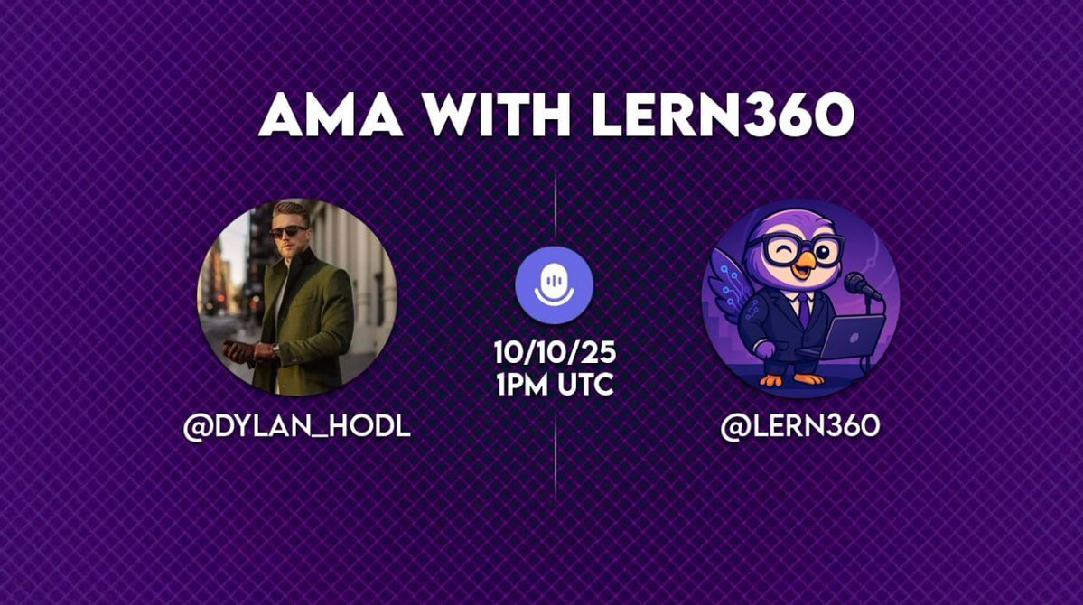 Dylan_HODL's tweet image. 🎙️ Scaling Education on Web3 #LERN360

I’ll be hosting an AMA with @lern360 to talk about how blockchain and AI are changing the future of learning.

🗓️ Oct 10, 2025
⏰ 1 PM UTC

We’ll cover launch prep, real adoption, Learn to Earn, partnerships, and why IDO buyers should claim…