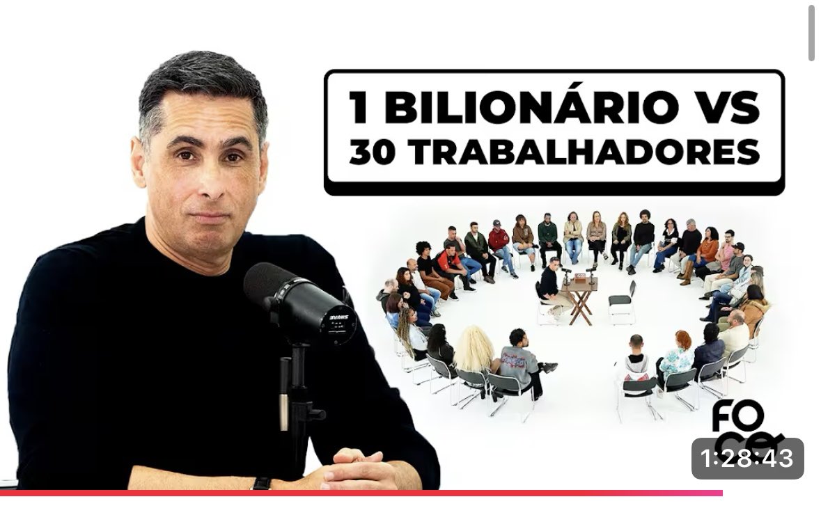 Tiagogreis's tweet image. Eu assisti esse podcast do Flávio Augusto, e o que vi ali foi mais do que um debate: foi um raio-X do país.
De um lado, um empreendedor que começou do zero, que entende como se cria riqueza.
Do outro, uma plateia de trabalhadores urbanos — gente comum, batalhadora, mas perdida…
