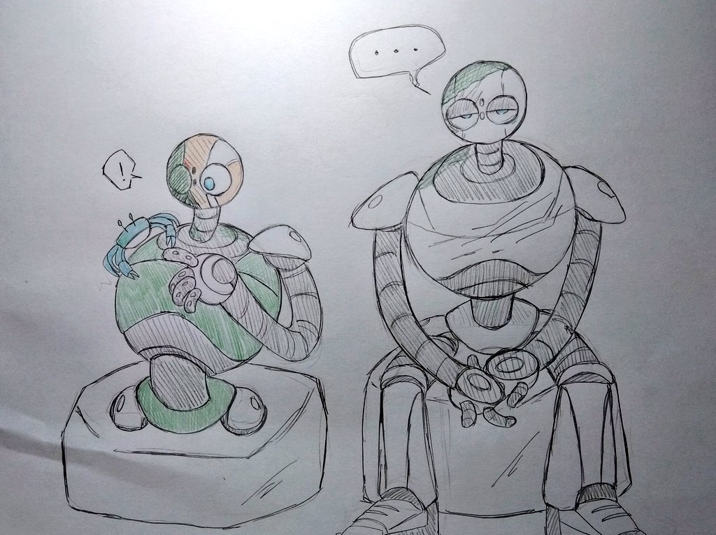 Vont_RozBiglov's tweet photo. 新しい事に悩むロズママと新しい事に興味津々なツギハギちゃん
#roz #rummage #thewildrobot https://t.co/TDpWOzxcg5