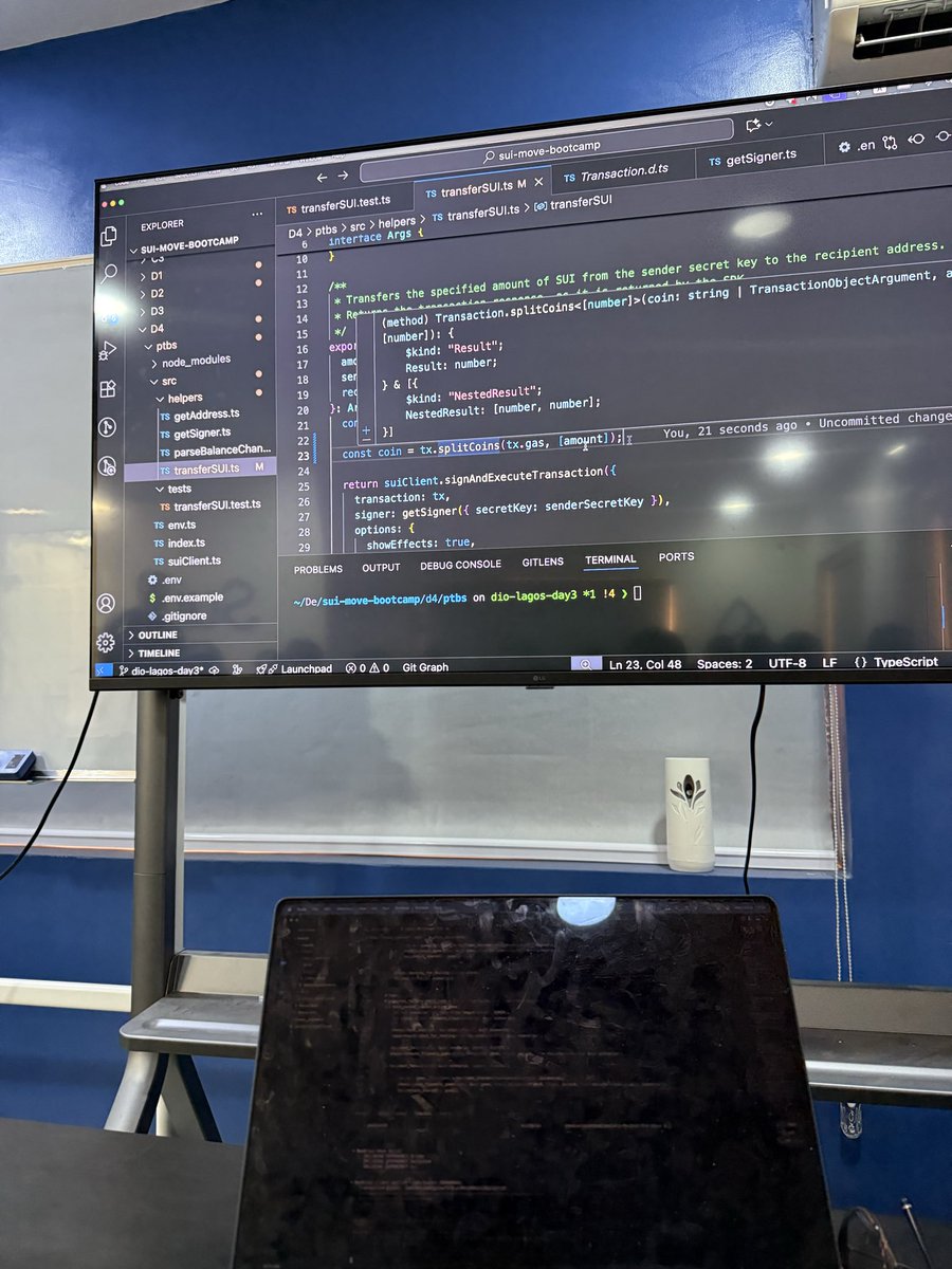 minting_ruru's tweet image. Day 3 @SuiHubAfrica using typescript and constructing ptb

If you around Lagos, you deserve to be here.

I think I doxxed the whole class 😅