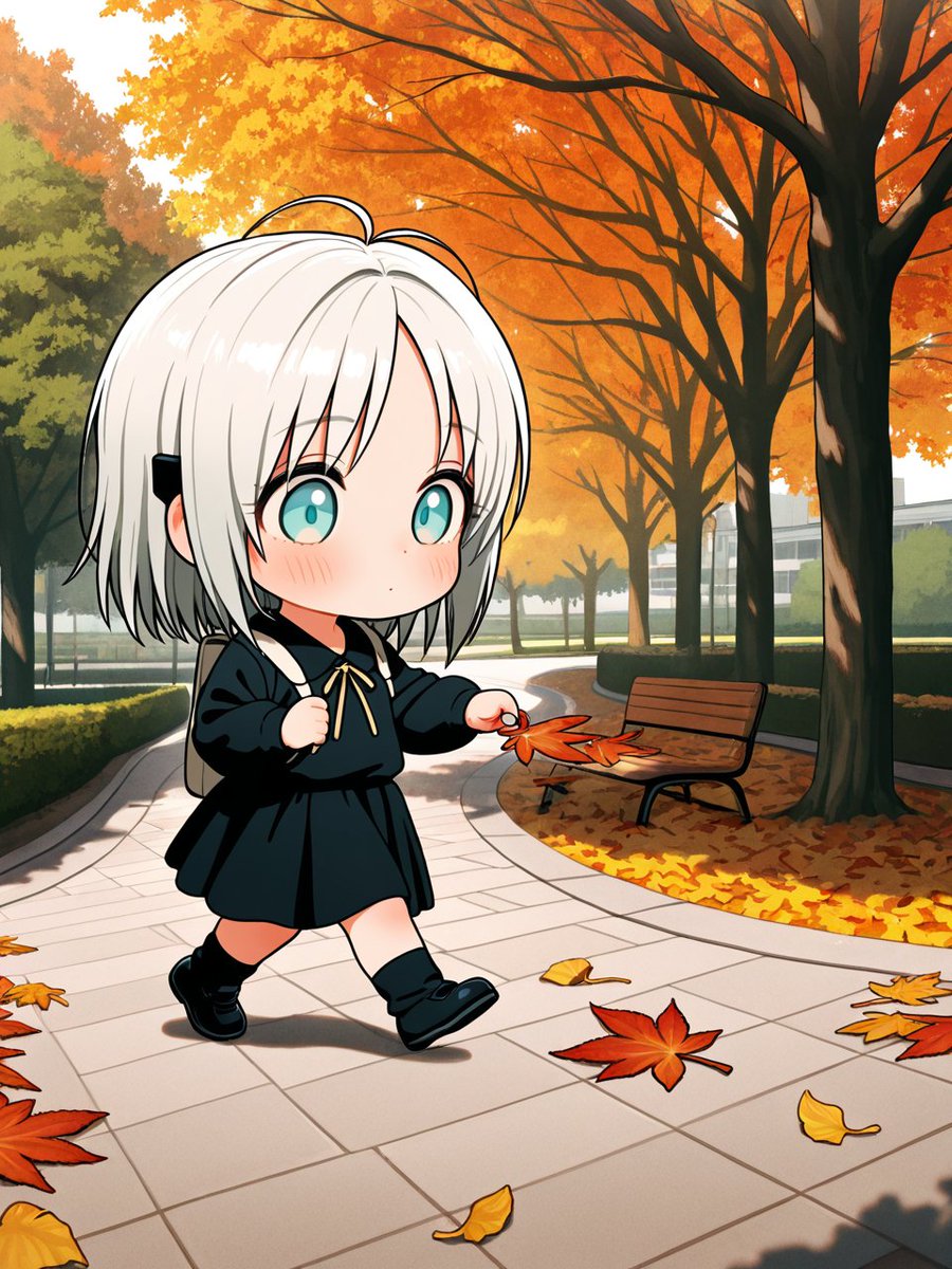 MechParasiteAI's tweet image. #散歩 #Leafs #AIイラスト︎ 
落ち葉を拾うだけのはずだった。でも彼女は言った。「この葉っぱ、世界を救う鍵かもしれない」
She was just picking up a leaf. But then she said, “This might be the key to saving the world.”