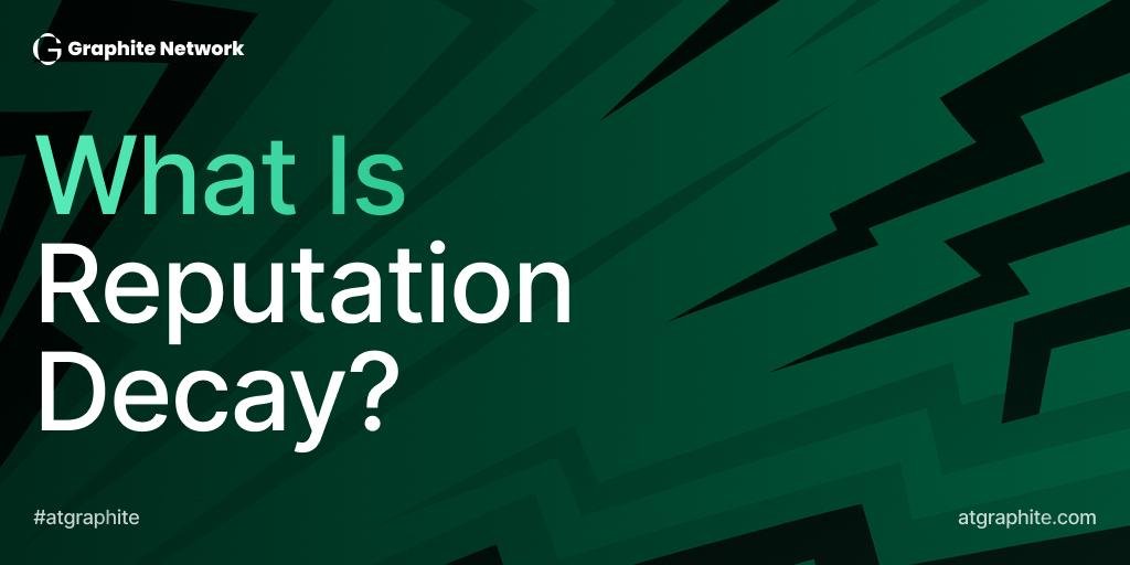 GraphiteNetwork's tweet image. 🕓 What Is Reputation Decay?
Reputation isn’t a one-time achievement — it’s a reflection of consistent, trustworthy behavior.
🔹 Reputation Decay is the natural decrease in your trust score when you stay inactive for too long.
It ensures that only active, engaged participants…