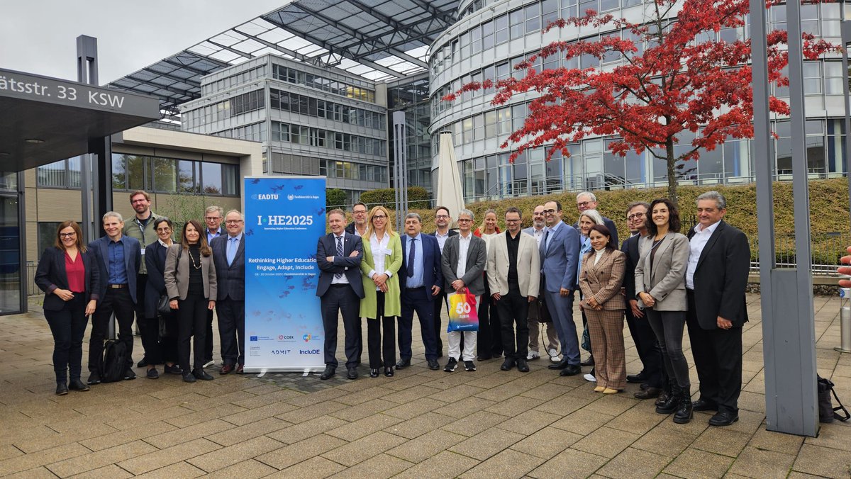 UOCuniversitat (@uocuniversitat) on Twitter photo 🚀 La #UOC reafirma el seu compromís amb la transformació de l’educació superior a Europa participant en la #IHE2025 d’<a href="/EADTU/">EADTU</a>, del 8 al 10 d’octubre, a Hagen🌍
💡Sota el lema “Rethinking #HigherEducation: Engage, Adapt, Include”, el congrés reuneix experts del sector educatiu 🚀 La #UOC reafirma el seu compromís amb la transformació de l’educació superior a Europa participant en la #IHE2025 d’<a href="/EADTU/">EADTU</a>, del 8 al 10 d’octubre, a Hagen🌍
💡Sota el lema “Rethinking #HigherEducation: Engage, Adapt, Include”, el congrés reuneix experts del sector educatiu