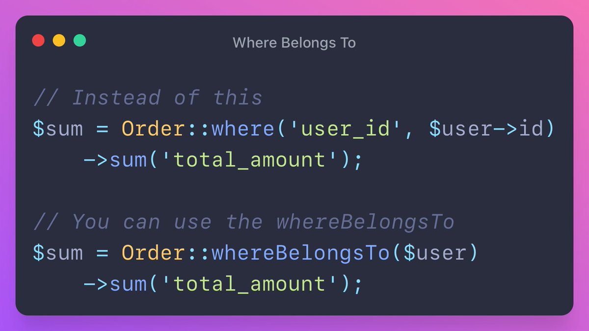 mmartin_joo's tweet image. 🔥 5 lesser-known but very useful Laravel Eloquent tips. 

...oh, and 30 more in the last Tweet! 

🧵Keep Reading
