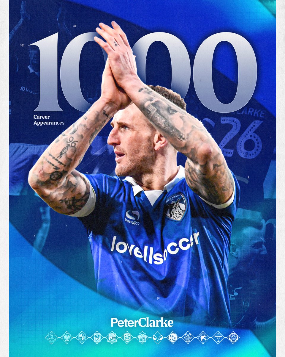 💙 A true Latics legend.

👏 Congratulations on reaching a magnificent career milestone, Clarkey! #oafc