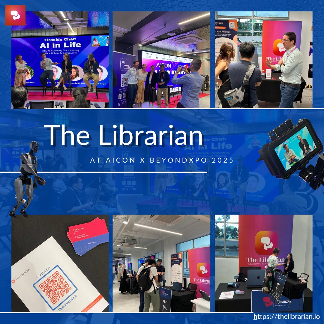 What an unforgettable experience at AICON × BeyondXpo 2025 🎉 
We are so grateful to everyone who visited our Librarian Booth — your curiosity, enthusiasm, and thoughtful questions made all the difference. This event under the theme “AI for Everyone” was all about bridging the
