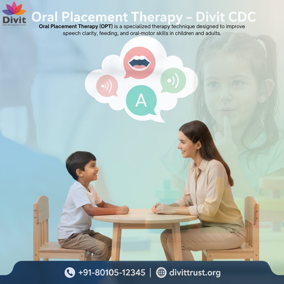 DivitCdc's tweet photo. At #DIVIT Child #Development #Centre, our expert therapists combine Oral #Placement #Therapy with #Speech &amp; #Language Therapy to give every child the right support for growth.
📞 +91-80105-12345
🌐 https://t.co/WIsPVrFcWn
#OralPlacementTherapy #SpeechTherapy #ChildDevelopment https://t.co/bSnSwTKjOh