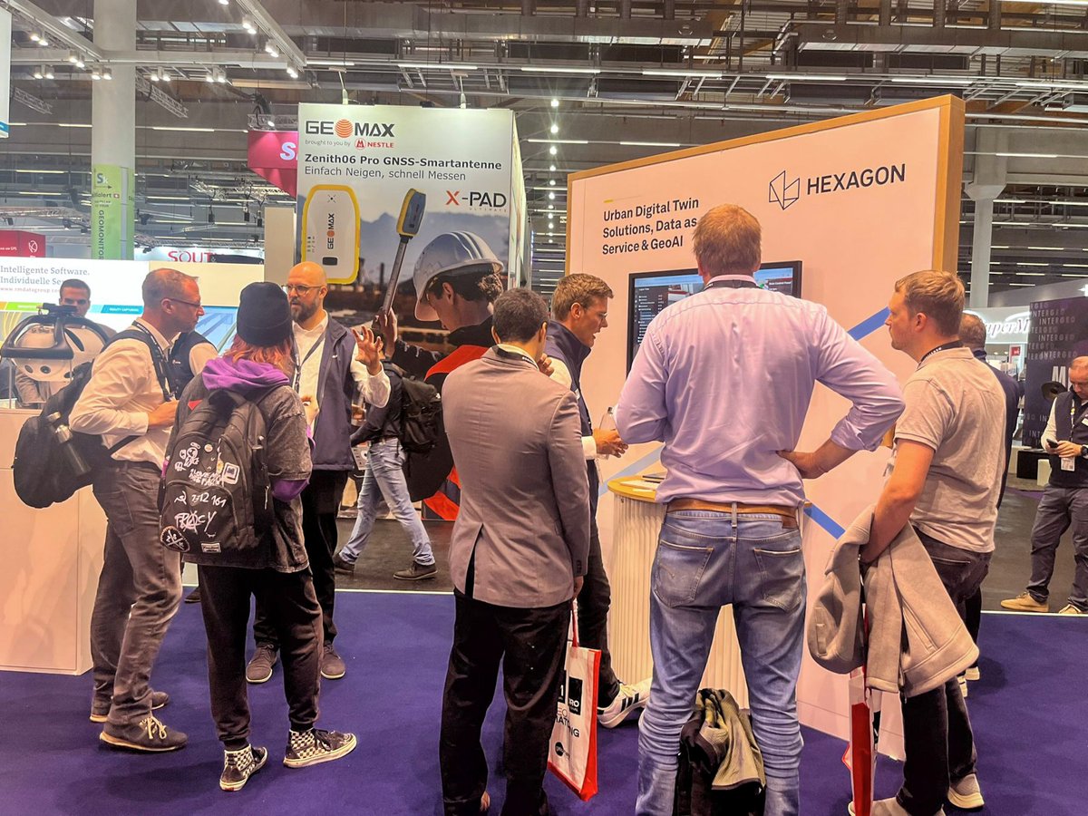 HexagonSIG's tweet photo. So far, so fantastic at this year's Intergeo! We're at booth 1B060 in hall 12.1, and we're ready to talk with you about all the latest innovations in geospatial. Make plans to stop by and see us! #INTERGEO2025 #INTERGEO #geospatial https://t.co/RvNF8VqKQ2