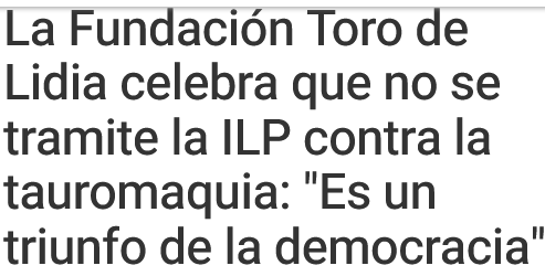 Qué democracia más rara defiende la fundación chiringuito, donde algo no se puede debatir en la casa de la soberanía popular 🤨

📝ILP avalada por más de 715.000 firmas, cuando curiosamente la propuesta taurina contó con menos soporte social y pudo ser debatida.