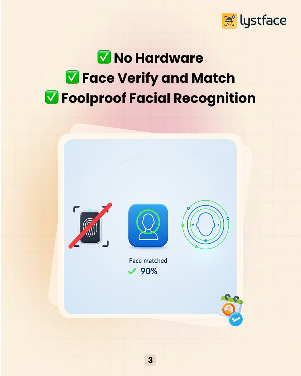 lystface's tweet image. Punching cards &amp;amp; biometric scanners are outdated! 😎

With Lystface, mark attendance with a smile

✅ No hardware
✅ Facial recognition
✅ On-site ready

👉 Talk to us now. app.lystproof.com

#lystface #ai  #b2btech #workplaceefficiency #facerecognition