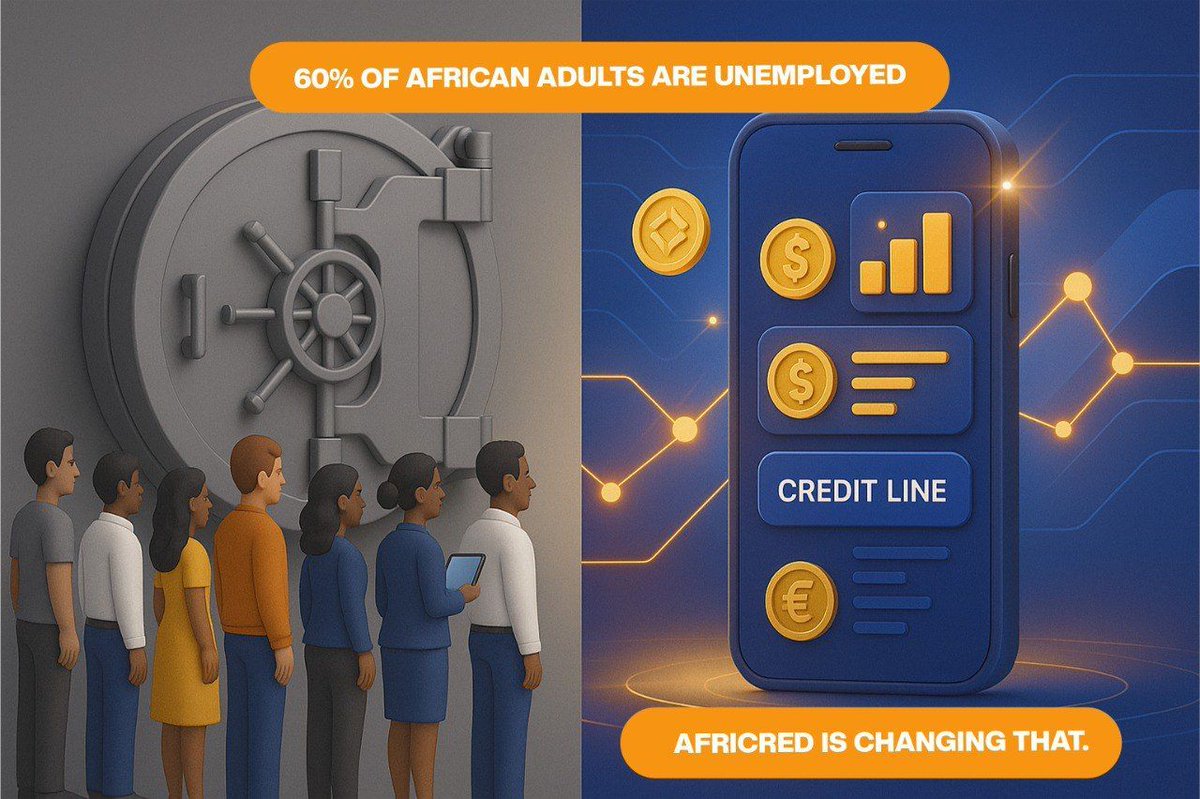 africredapp's tweet image. Once upon a time in Africa, millions of dreams stood in line -- waiting.

Waiting for opportunities locked behind vaults of bureaucracy, red tape, and “maybe tomorrow.”

But tomorrow never came… until #AfriCred did. 💡

We saw potential - not poverty. Vision - not vulnerability.…
