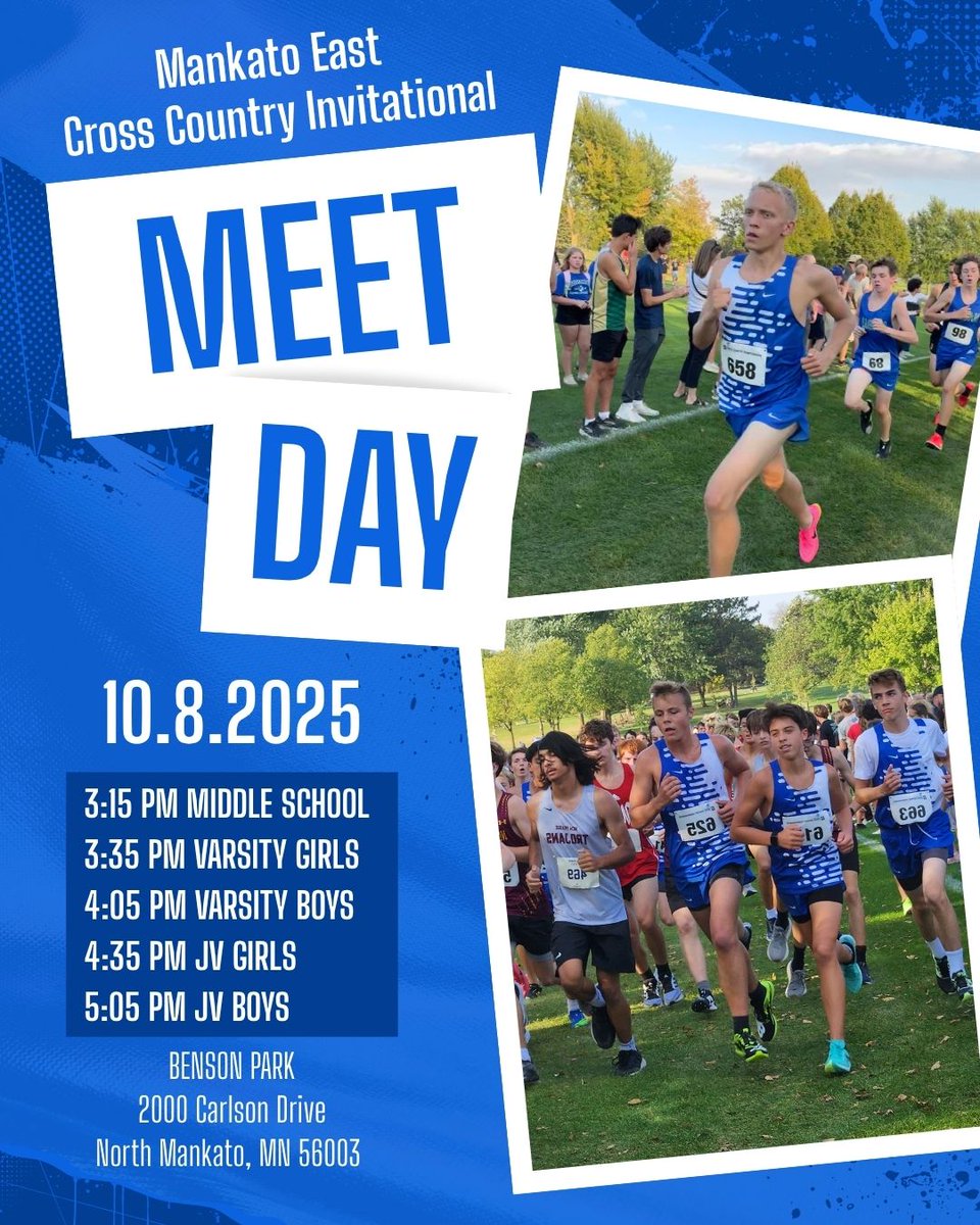 Today! Owatonna boys and girls head to Mankato. Good luck runners!