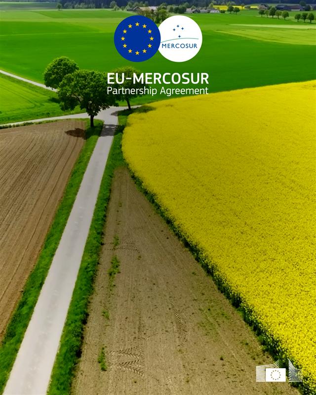 Today we proposed a new Regulation to strengthen safeguards for EU farmers under the EU-Mercosur Partnership Agreement.🌾

📊 Stronger monitoring
💪 Swift action against market shocks
⚡Clear triggers for investigations

🔗 link.europa.eu/PvVj84

#EUTrade #Mercosur