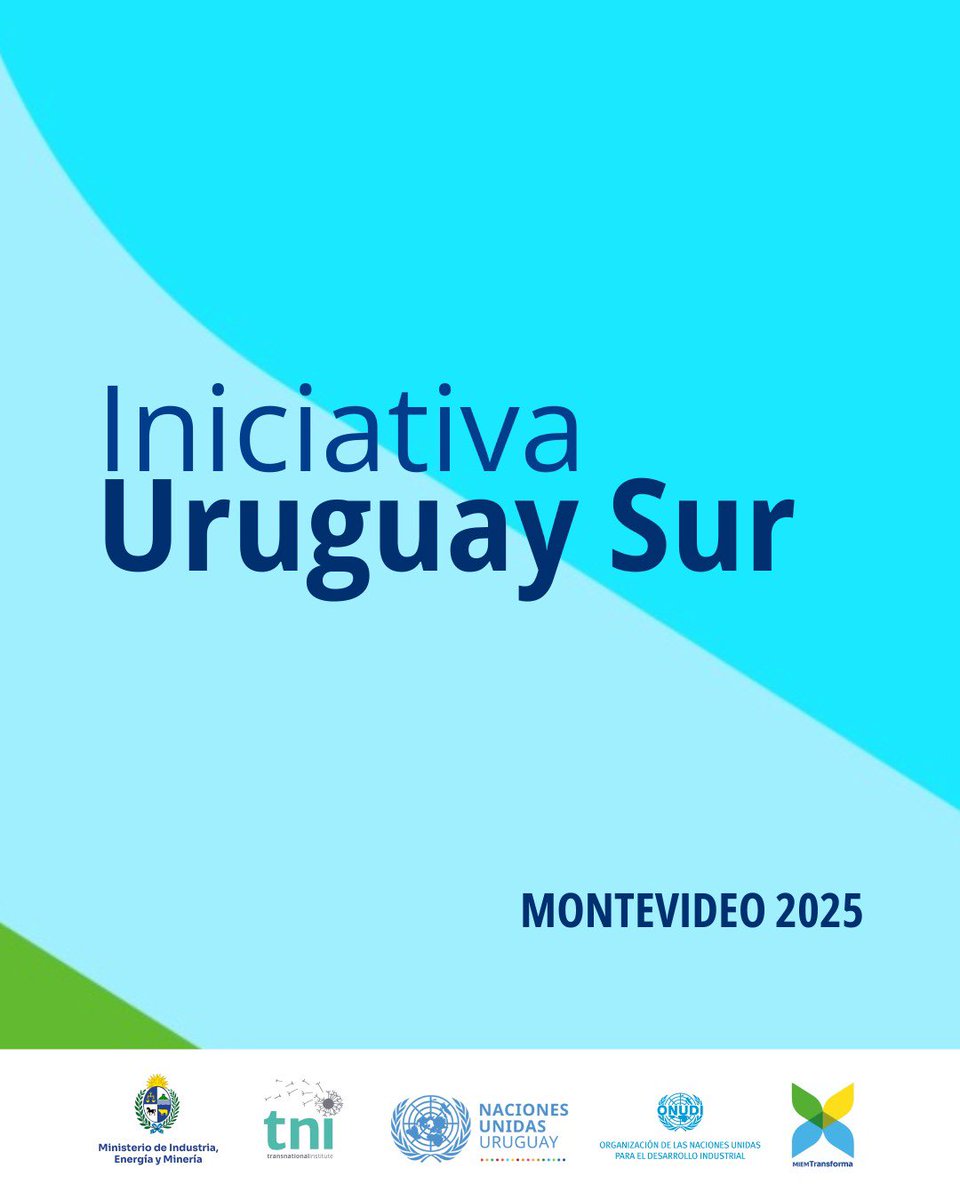 🗺️ ¡Comienza la #IniciativaUruguaySur!

🤝 Organizamos este evento internacional el MIEM, <a href="/TNInstitute_es/">Transnational Institute en español</a>, <a href="/ONUDI_conosur/">ONUDI Argentina, Chile, Paraguay & Uruguay</a> y <a href="/ONUUruguay/">ONU Uruguay</a>. 

✅ Apoyan el <a href="/correo_uruguayo/">Correo Uruguayo</a>, <a href="/utecomunicacion/">UTE</a>, <a href="/AntelDeTodos/">Antel</a> y <a href="/AncapUruguay/">ANCAP</a>. 

🔗 Seguinos en vivo en anteltv.com.uy/play/2sss23mh.
