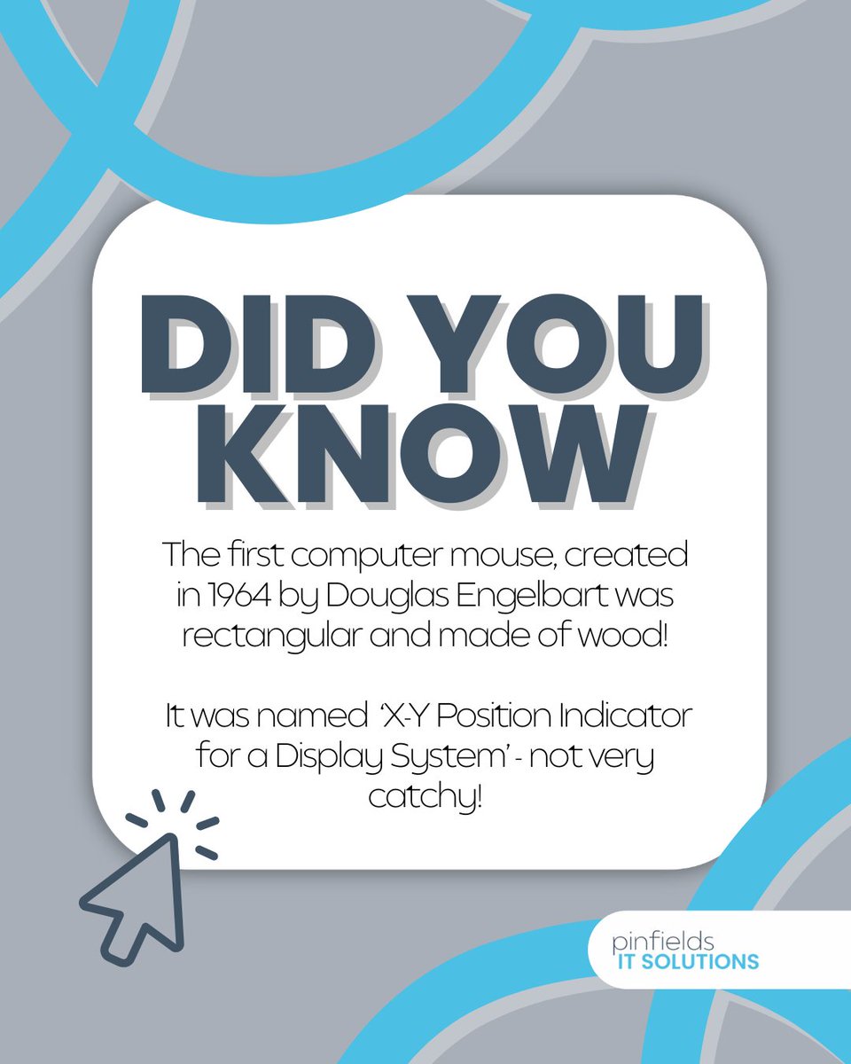 PinfieldsIT's tweet image. Tech Fact 💡

Did you know the first ever computer mouse was made from wood?

Luckily technology and design has developed a lot since then to the products we use today!

#techfacts #technology #technologyproducts