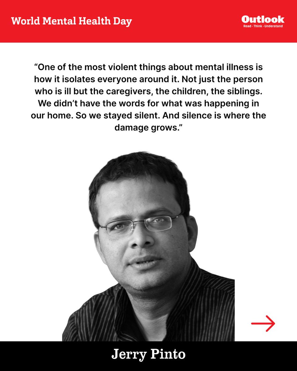 Outlookindia's tweet photo. @banyanbalm @BALM_Academy
#WorldMentalHealthDay #BreakTheStigma #MentalHealth #FreedomFromStigma #RightToHappiness #EverydayIPrayForLove #IHaveALotLeftInside #DignityForAll #OutlookMagazine https://t.co/mJEqELOY6l