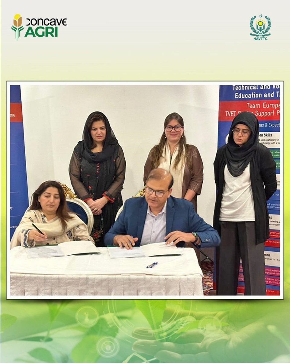 Concave_Agri's tweet image. Concave AGRI signs 5-year MoC with NAVTTC to boost technical skills, promote innovation &amp;amp; align training with Green Economy standards.

🌐 concaveagri.com | ☎ 051-111-547726

#ConcaveAGRI #NAVTTC #MoUSigning #TechnicalSkills #GreenEconomy #TeamEurope