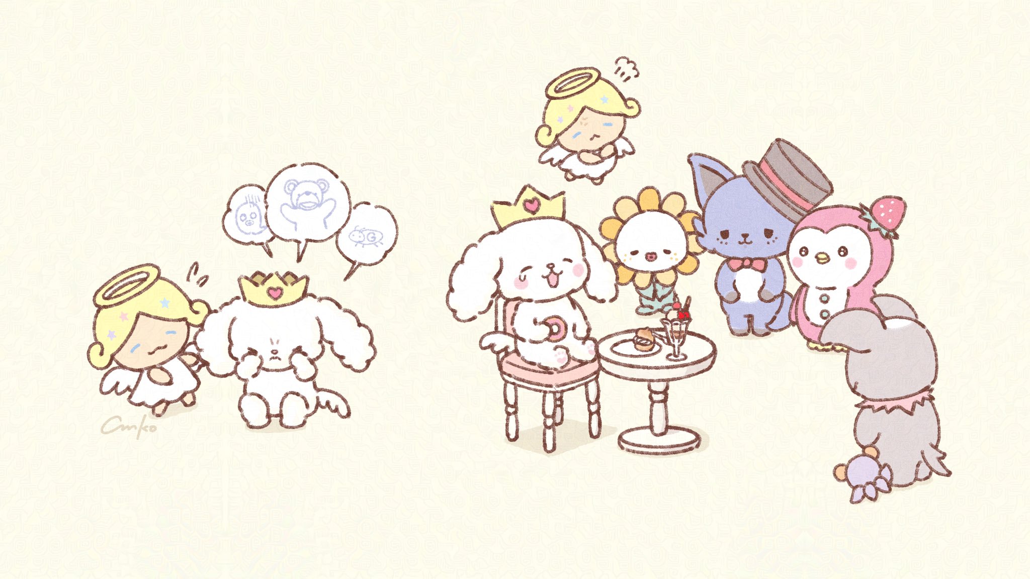 おしるこ☆プロフ必読様♡ありがとうございます♡ 遠足のお弁当 #しろまる #お弁当 #ひらめいた #四コマ漫画