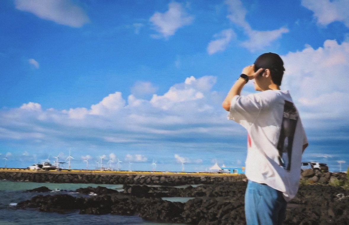 바다가 아름다워요 #김선호 💙 @제주도
