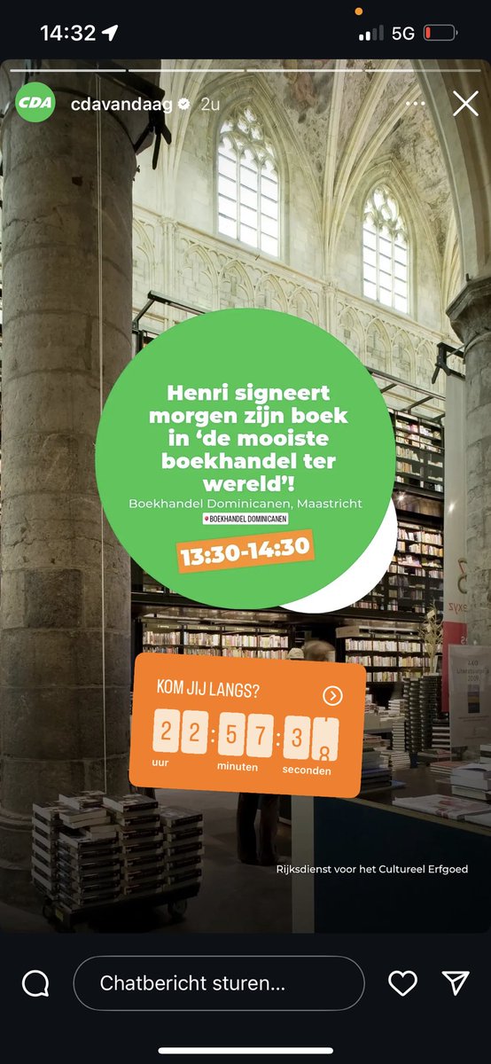 Morgen is Bontenbal in Maastricht. Hij gaat z’n boek signeren in de Dominicanenkerk, die recent tot mooiste boekhandel ter wereld is uitgeroepen. 
Vanaf 13:30 uur, wees welkom! <a href="/cdavandaag/">CDA</a> <a href="/CDAMaastricht/">CDA Maastricht</a> 💚