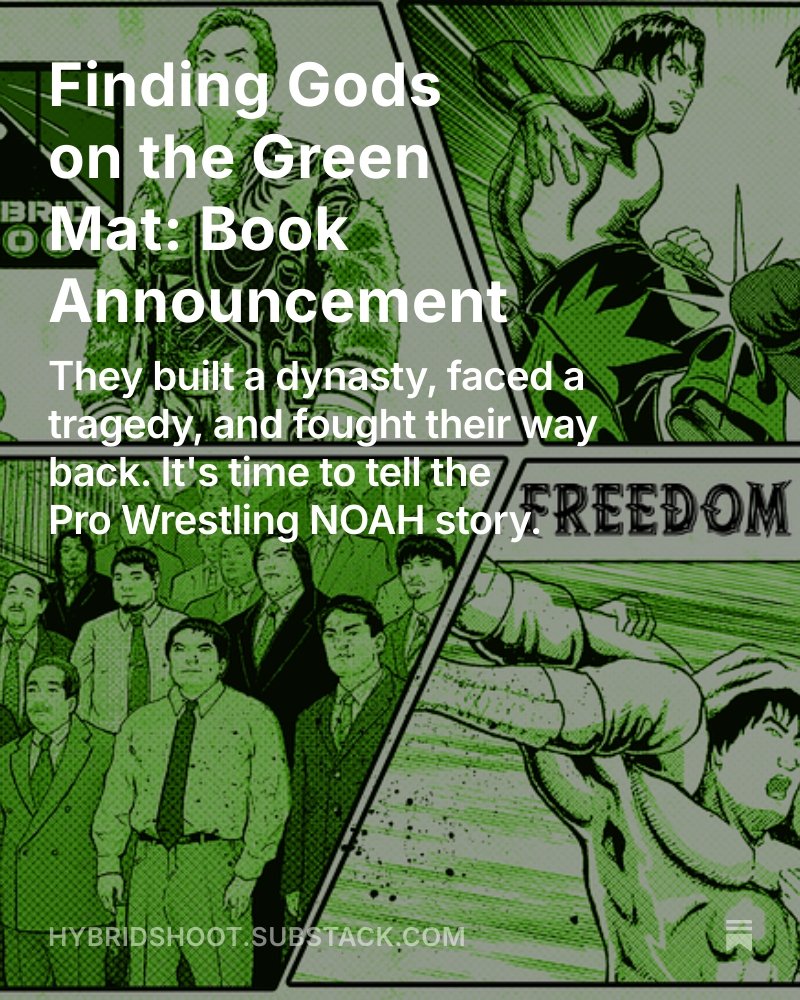 Our own <a href="/JESnowden/">Jonathan Snowden</a> writes about his pro wrestling origin story and the new Pro Wrestling NOAH book by <a href="/JonathanFoye/">Dr Jonathan</a>, "Freedom and Faith."

open.substack.com/pub/hybridshoo…