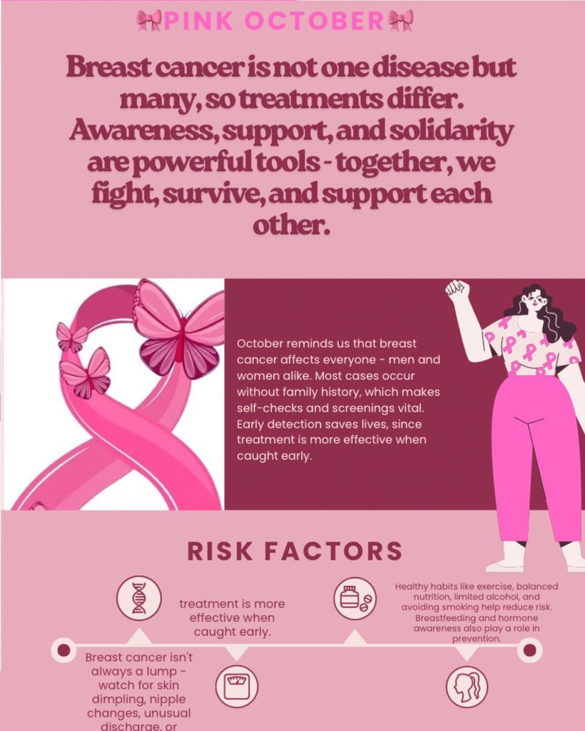 ymad_ug's tweet photo. October reminder is to wear pink, spread love, and support those fighting breast cancer. 
Together, we can raise awareness, encourage screenings and bring hope to many. 
#BreastCancerAwarenessMonth #PinkOctober #ymad #togetherwefight ✊🏼 https://t.co/SpppuHSOjR