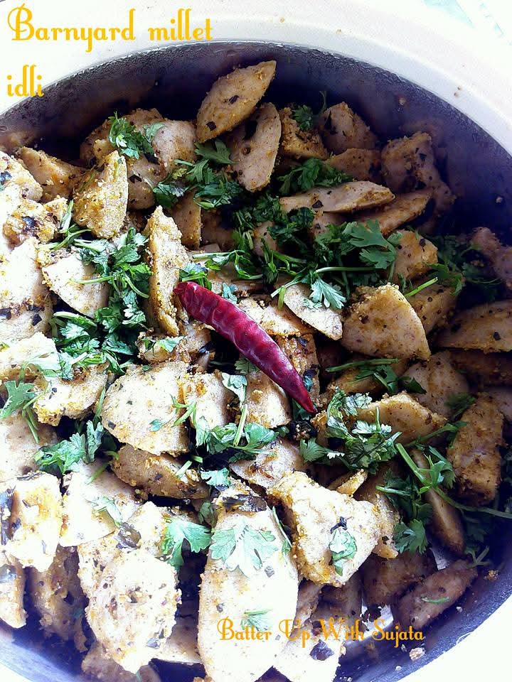 Barnyard millet fried idli. One more easy healthy and delicious recipe for fasting people.  batterupwithsujata.com/2016/10/barnya…