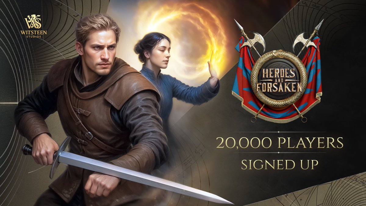 WheelofTimeTCG's tweet image. We’ve crossed 20,000 players signed up!
Thank you to everyone wishlisting and pre-registering for Heroes and Forsaken: A Wheel of Time Card Game.
Your support means the world to our small team.
⚔️ Wishlist: store.steampowered.com/app/3954360
🔮 Pre-register: play.google.com/store/apps/det…