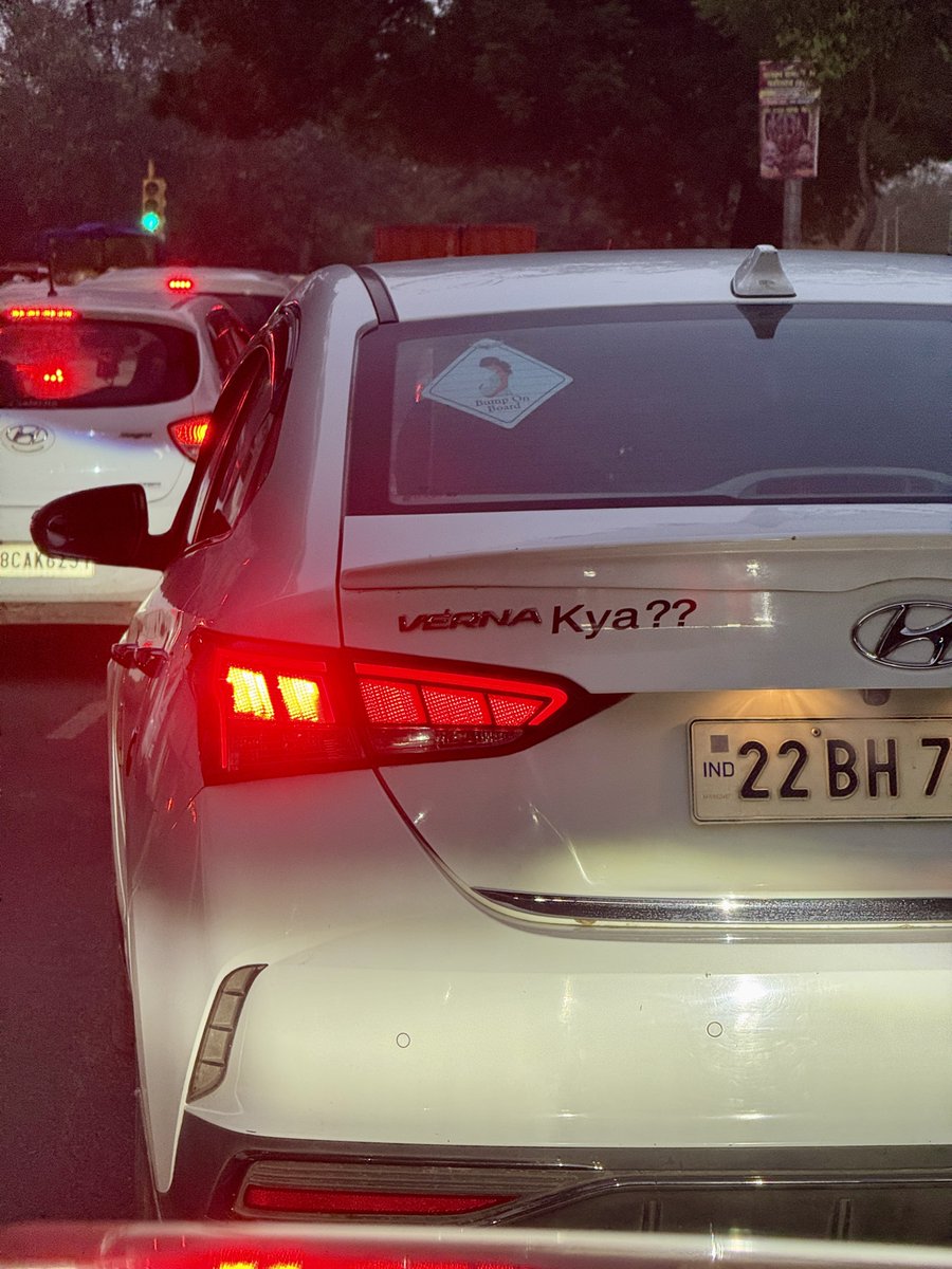Someone actually did it.

On his own car!

Verna Kya?!?!? 

#HyundaiVerna