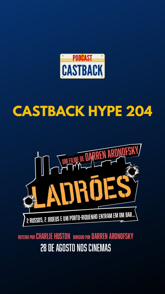 Castbackp's tweet photo. Nesta quinta, 20:45h, será dia de Castback Hype 204 de “Ladrões”, do diretor Darren Aronofsky, estrelado por Austin Butler e grande elenco.
#caughtstealing #ladroes #darrenaronofsky #austinbutler #zoekravitz https://t.co/wfZYTTC8Hb
