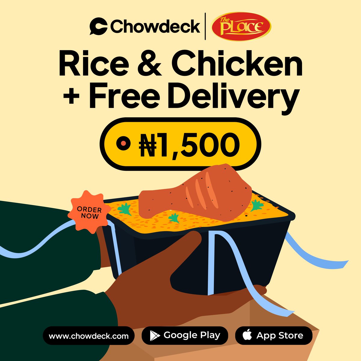 chowdeck's tweet image. But did you know it comes with Free Delivery too?🤭
