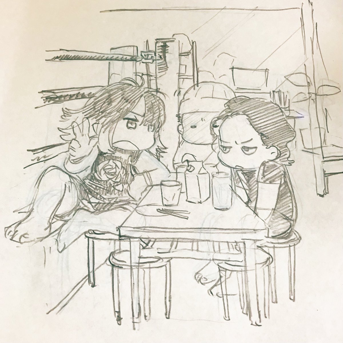 語る道場長、聴くミヤーオ、寝るてっしー
#ヒートアップ道場日記 