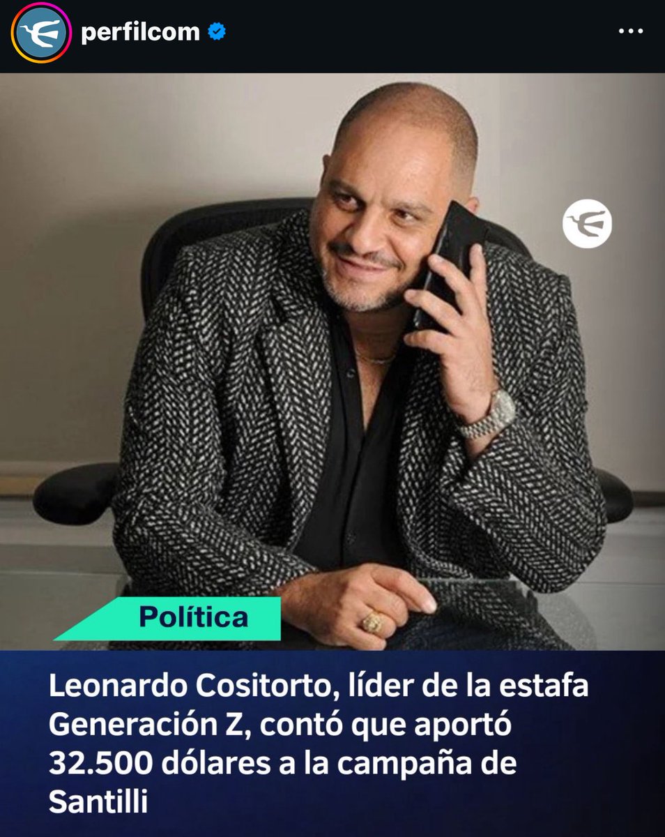 Sale Espert por narco y entra Santilli financiado por Cositorto.
Ni uno como la gente.