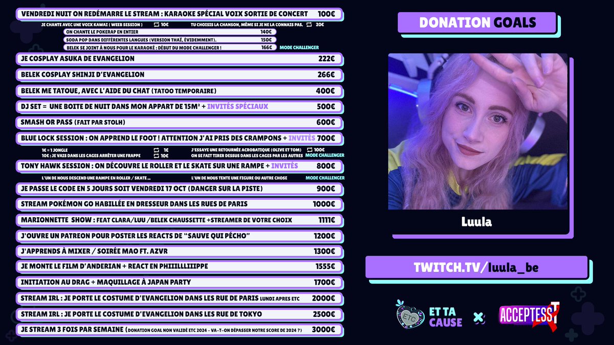 On se donne à fond cette année pour #EtTaCause2025 ! Beaucoup de donation goals cette année, et je sors pas mal de ma zone de confort, notamment avec toute la partie sportive. J'ai vraiment hâte d'être à ce week-end !🦿