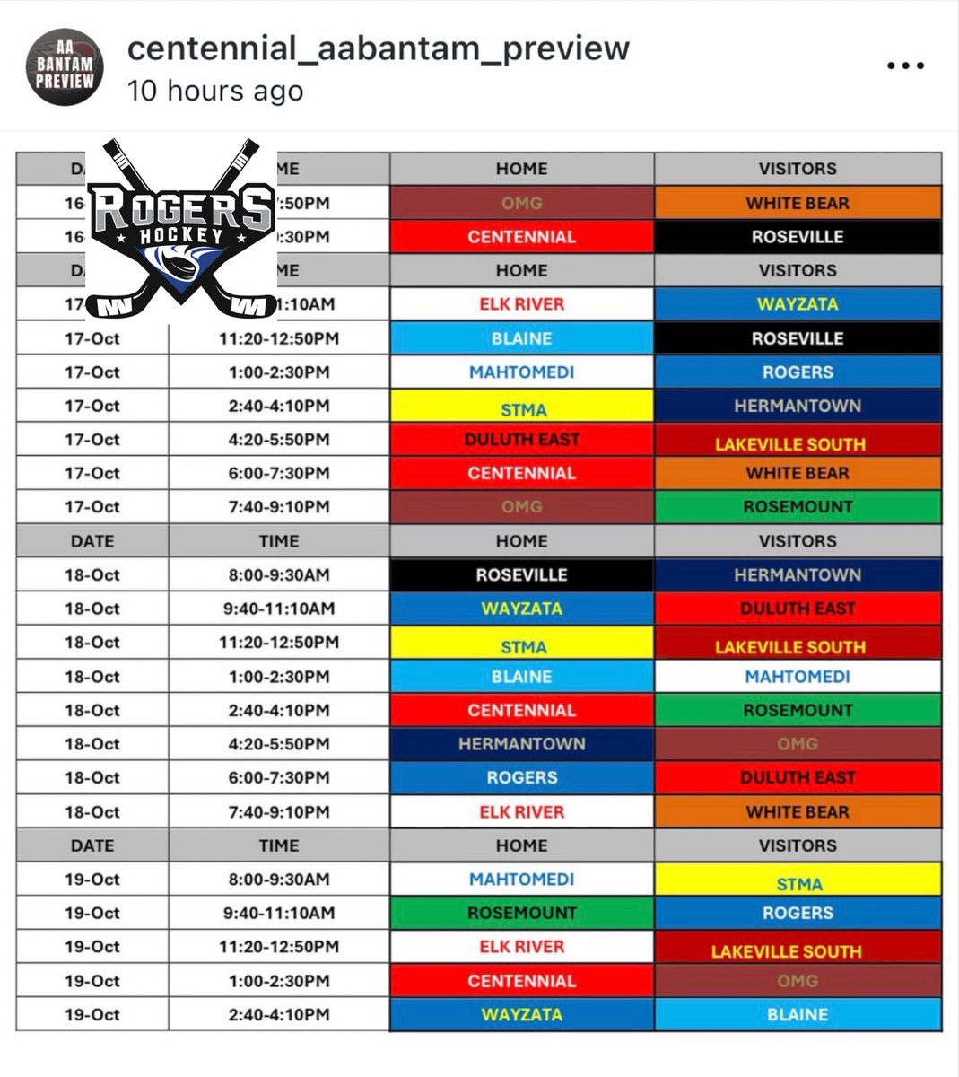 Rogers Bantam AA tweet media