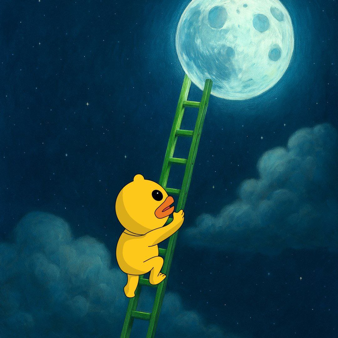 We aim for the moon, and we'll reach our destination soon. 

Only a $DUCK can fly that high. 🐥