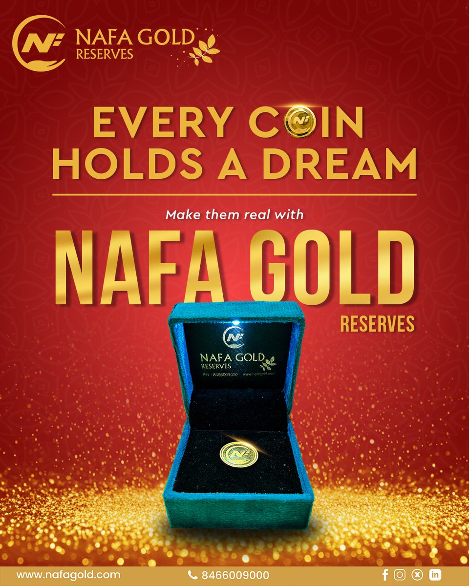 NaFa_Gold's tweet photo. ✨ Every Coin Holds a Dream — Make Yours Shine with NaFa Gold Reserves! 
Smart, secure, and genuine gold investments that build your wealth and legacy.
Start investing wisely — where your wealth meets wisdom. 🌟 #NaFaGoldReserves #GoldInvestment https://t.co/FuilVh396d