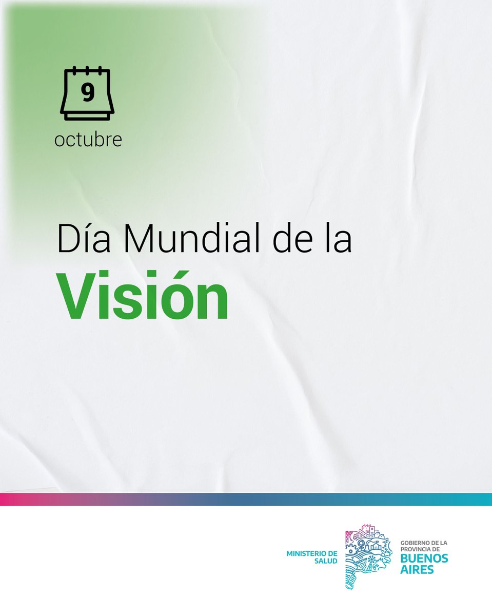 👁️ En el Día Mundial de la Visión recordamos la importancia de adoptar hábitos saludables para cuidar nuestra salud visual.

La prevención y los controles periódicos son claves para detectar a tiempo enfermedades oculares y preservar la visión a lo largo de la vida.