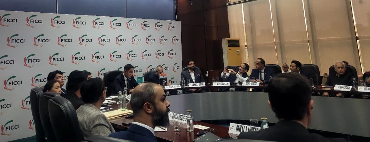 AshishNaco's tweet photo. Proud to attend India–Kazakhstan Meet. Interacted with H.E. Mr Azamat Yeskarayev, Ambassador of Kazakhstan to India on 6 Oct organized by FICCI. Insightful discussions on economic cooperation, i, sectoral partnerships, with a special focus on healthcare &amp; sustainable development https://t.co/1TDsgqalzO
