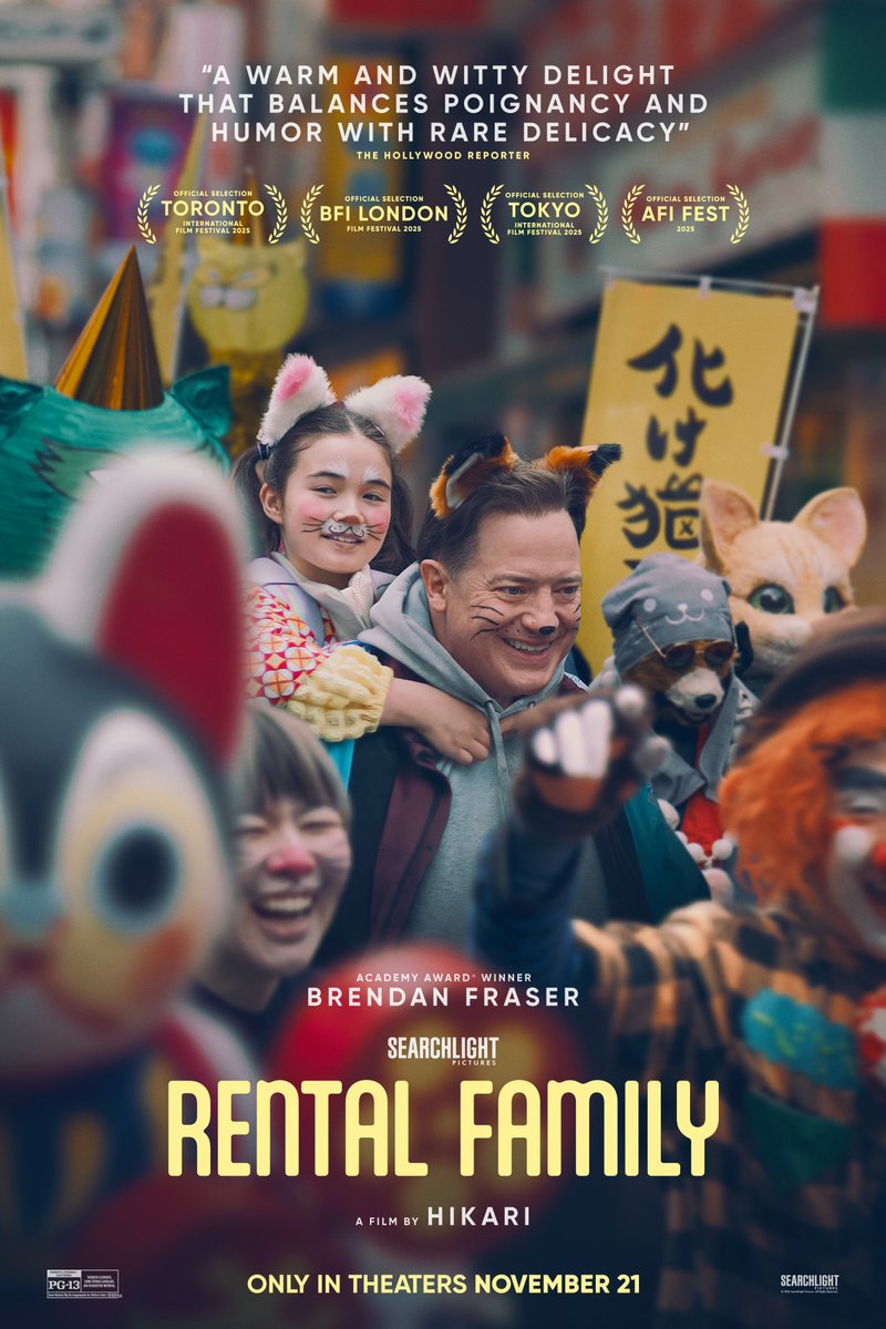 Every role brings him closer to who he’s meant to be. RENTAL FAMILY, a film by HIKARI starring Brendan Fraser. Only in theaters November 21st. #RentalFamily