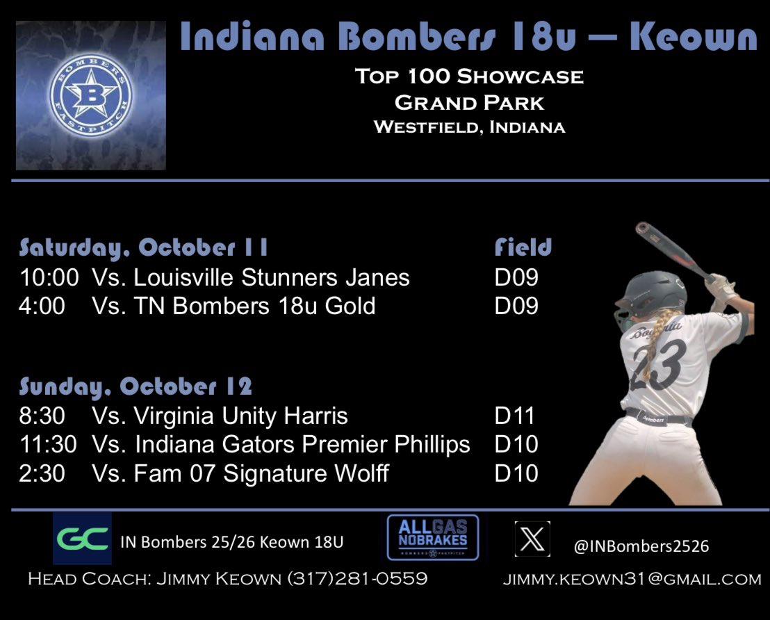 🚨Bombers are back in action this weekend! Last time to catch them at Grand Park this Fall! 🚨